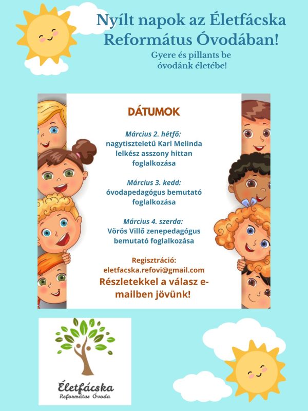 Nyílt napok az óvodában!